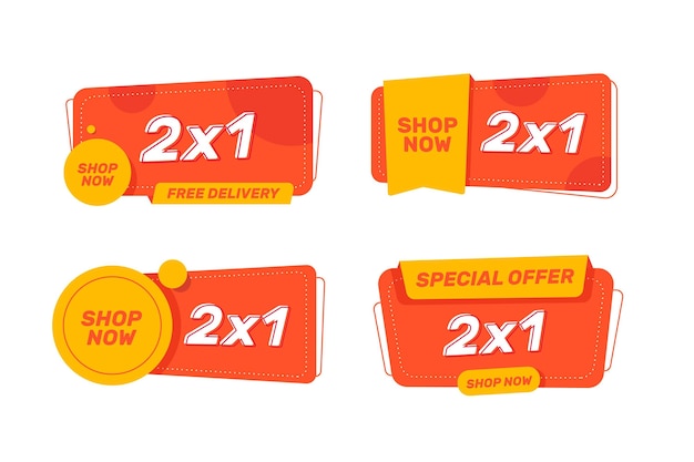 2x1 promotion labels