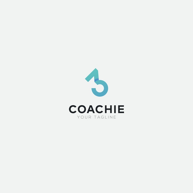 3 C-letter voor coachlogo eenvoudig en modern