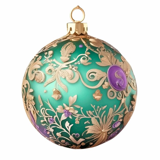 3 d Christmas decor Golden ball New year Isolated element