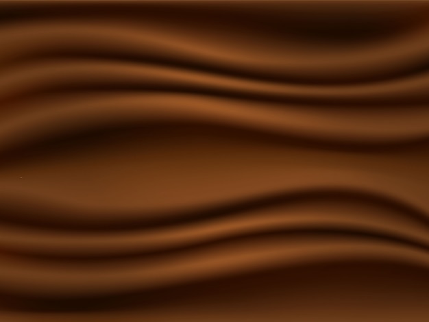 3-й реалистичный шоколадный фон, коричневый шелк, векторная иллюстрация