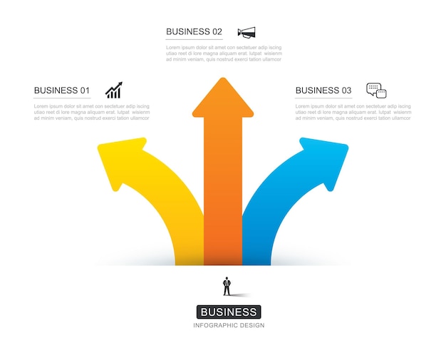 3 data infographics pijl manier sjabloon Vector illustratie abstracte achtergrond