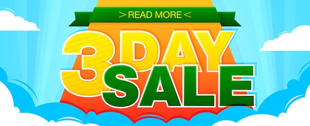 3 day sale banner