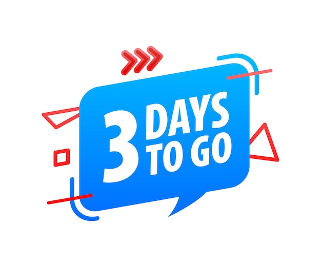 3 days to go icon days left badges offer countdown date number timer hourglass icon