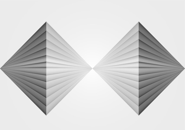 Illustrazione del fondo di vettore del concetto di riflessione di forma complessa di 3 dimensioni