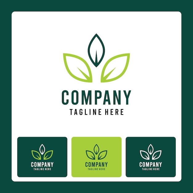 3 leaf logo design for company idea creative design vector eps 10