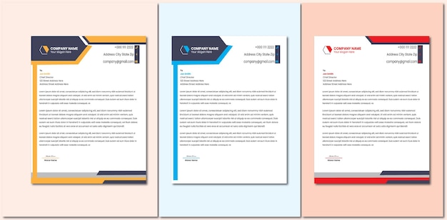 3 letterhead design