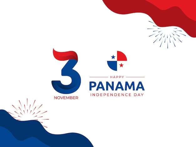 3 november panama independence day background vector image