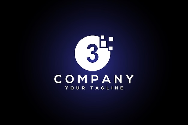 3 Number Logo