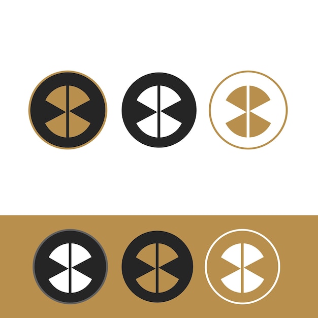 3 ronde objectontwerp in vector App-icoon Website-logo Uniek logoontwerp idee creatief logo