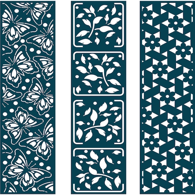 3 set of geometric pattern design