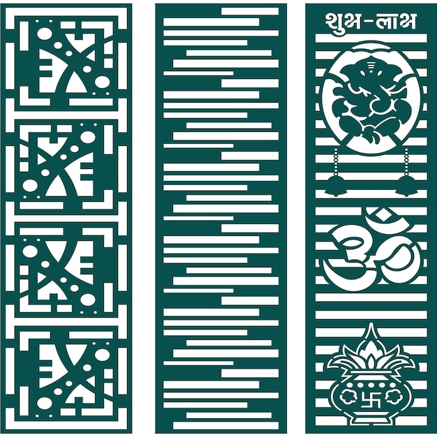 3 set of Geometric pattern design