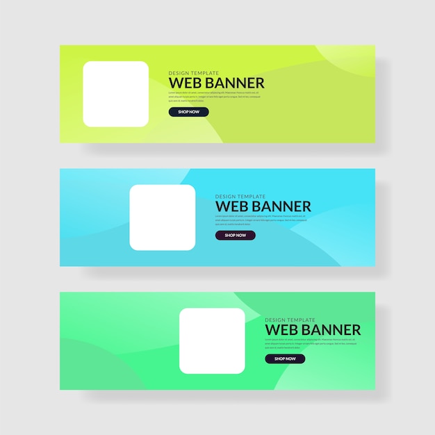 3 imposta banner ui con forma quadrata