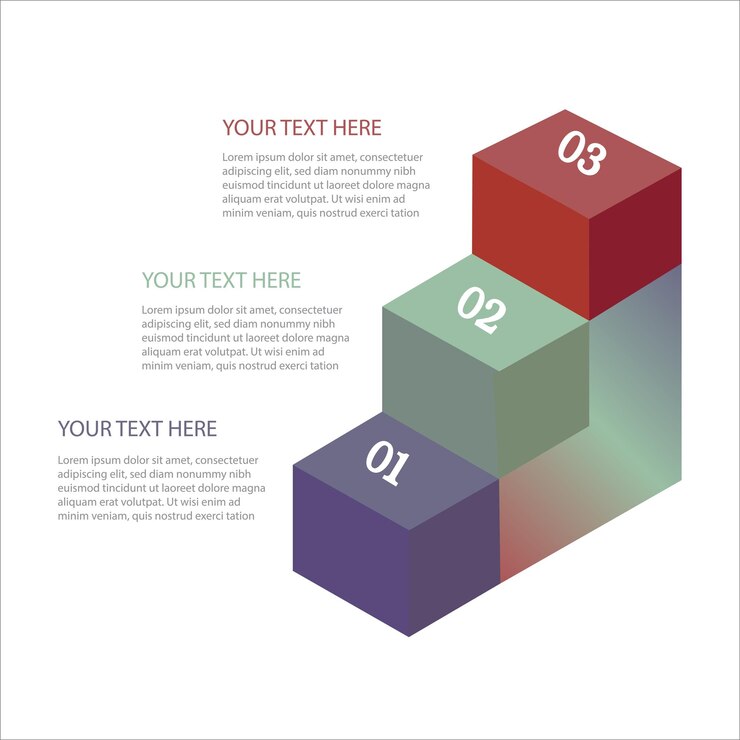 Vector 3 steps infographic design