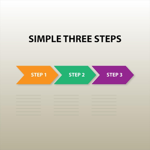 3 steps simple infographic template