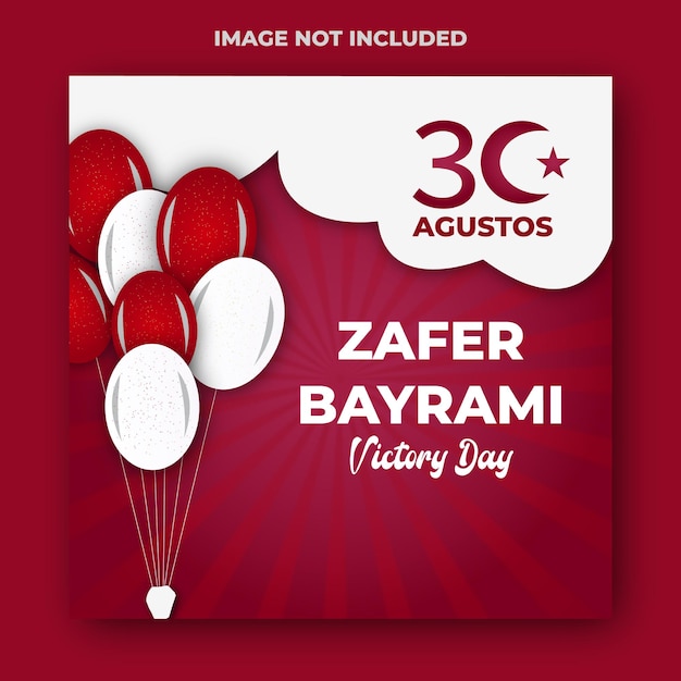 30 agustos zafer bayrami victory day social media postsjabloon