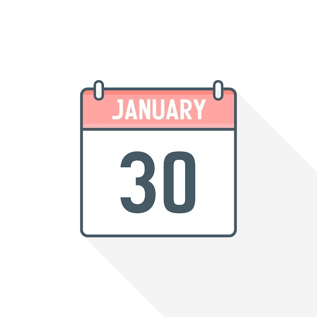 30 januari kalenderpictogram 30 januari kalender Datum Maand pictogram vectorillustrator