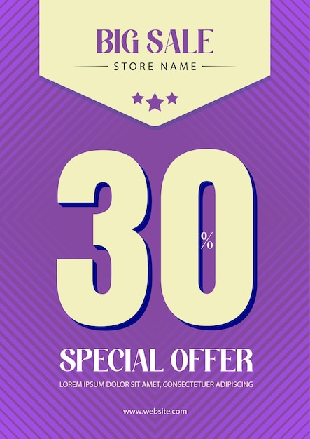 30 off Big Sale Special Offer Poster