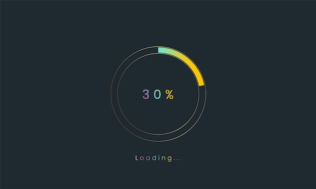 30 percent rainbow loading bar uploading bar for user interface colorful futuristic loading bar