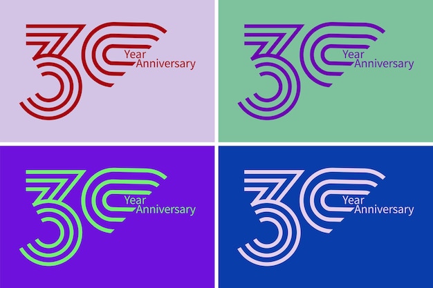 30 Years Anniversary Celebration Template design vector illustration