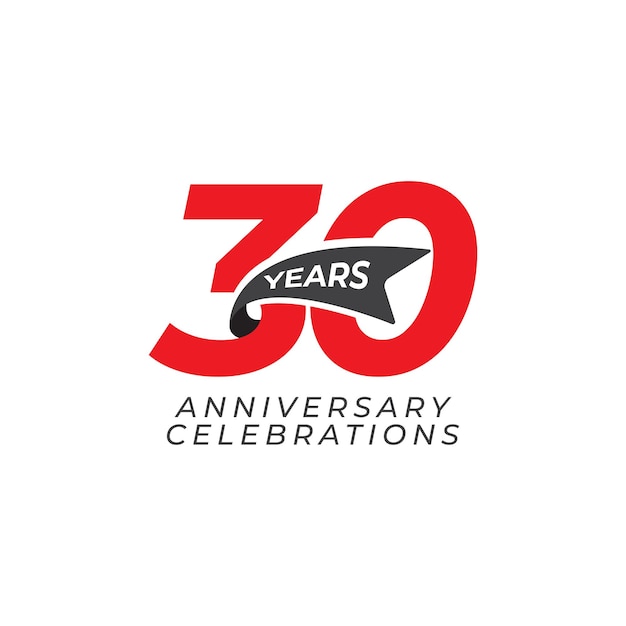 30 anni di anniversario celebrazioni logo concept