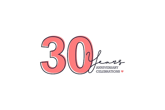 30주년 기념 핑크와 블랙 컬러