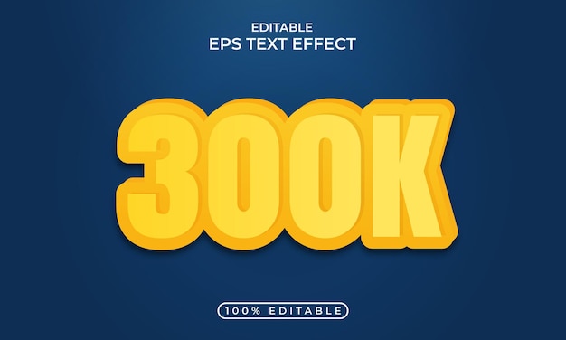 300k 편집 가능한 3d 텍스트 효과 디자인