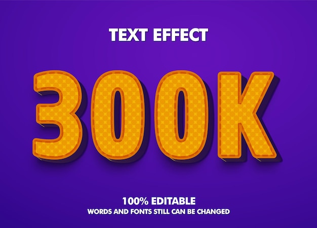 300k follower text effect 300k member generator 3d 300k editable style