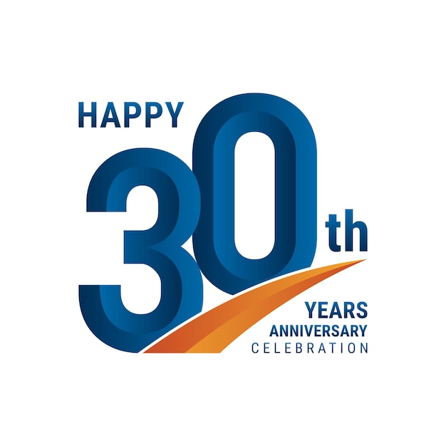 30주년 로고 기념일 축하 벡터 삽화를 위한 완벽한 로고 디자인