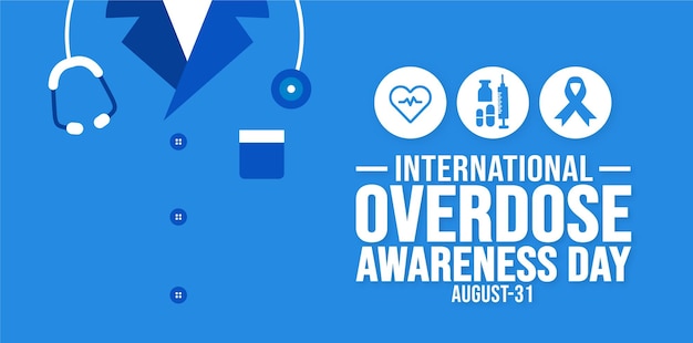 31 augustus is International Overdose Awareness Day achtergrond sjabloon Holiday concept achtergrond