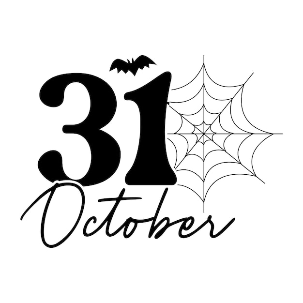 31 ottobre, design della maglietta di halloween