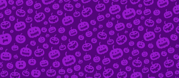 Vector 31 october happy halloween pattern background design with pumpkins use to background banner