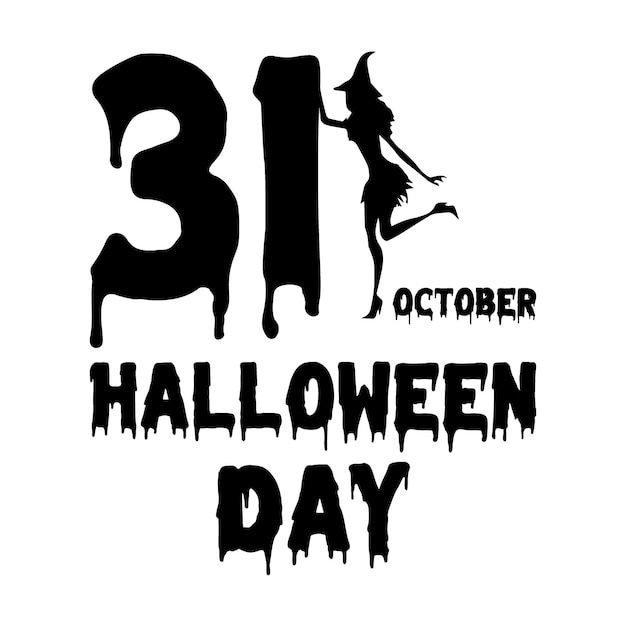 '31 oktober Halloween-dag' Halloween T-shirtontwerp