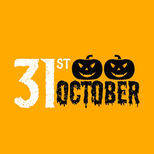 31 oktober Halloween vectorillustratie met pompoen