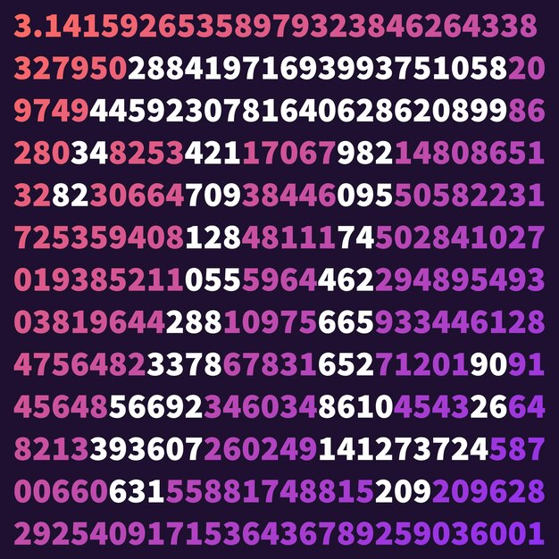 314 해피 Pi 데이 배너 파이 숫자 수학 현대 터 다채로운 일러스트레이션