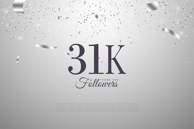 Vector 31k followers with flat numbers.