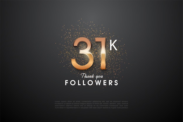 31k followers with rusty brown numeral color.