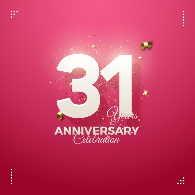 31° anniversario con un design semplice