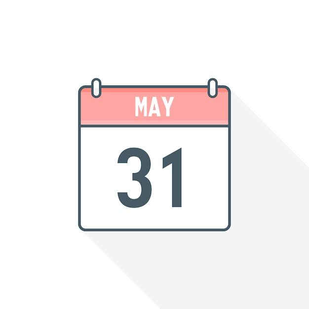 31st May calendar icon May 31 calendar Date Month icon vector illustrator