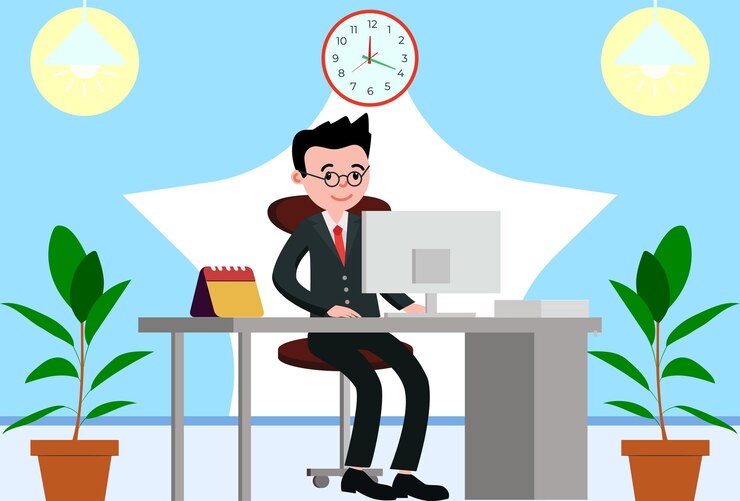 वेक्टर 3225 employer concept illustration