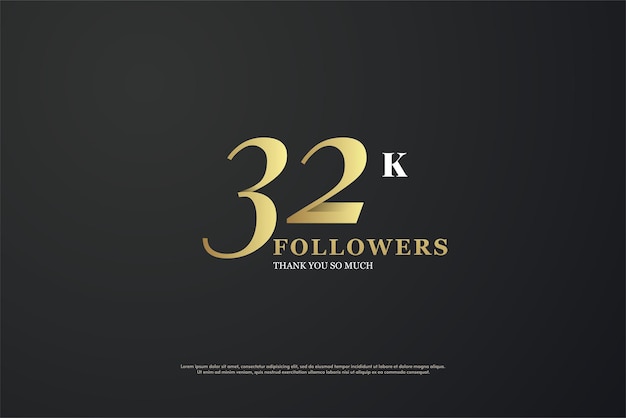 32k followers with brown classic numbers