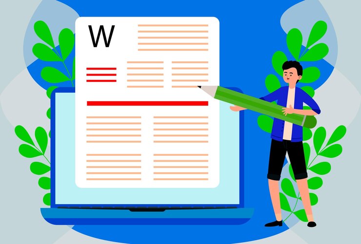 Vector 3416 content writing concept illustration