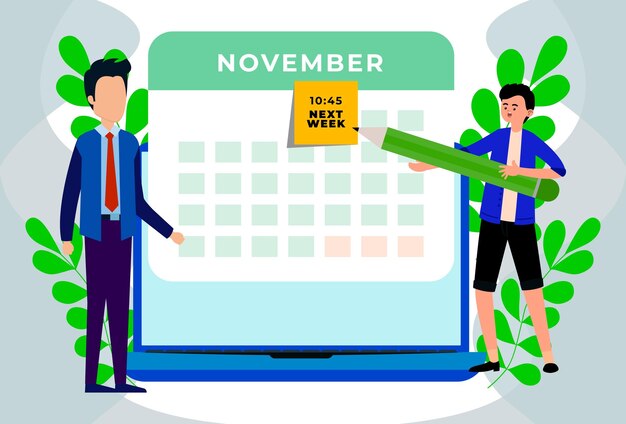 3417 content calendar concept illustration