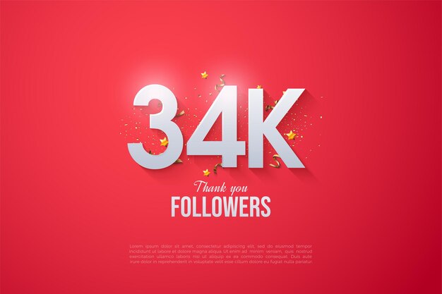 34k followers 3d numbers.