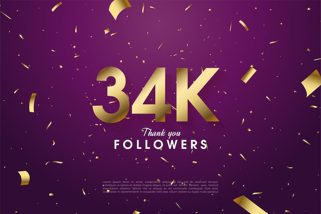 34k followers with flat gold numbers.