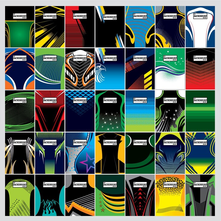 Vector 35 sports sublimation jersey vectors collections