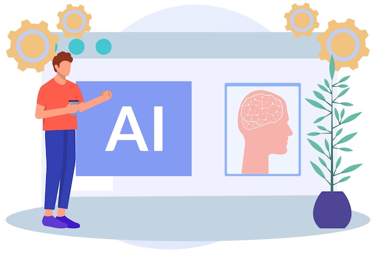 Vector 3506 artificial intelligence concept illustration