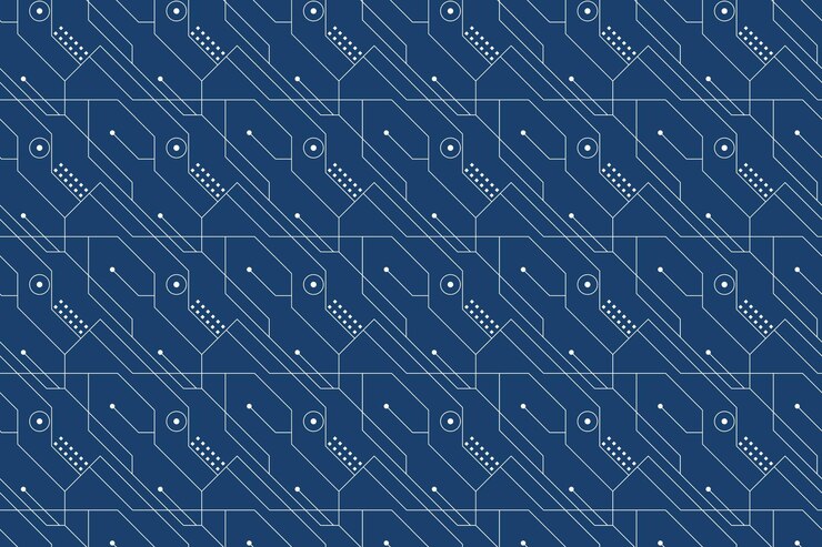 Vector 3587_electronic line circuit technology seamless pattern
