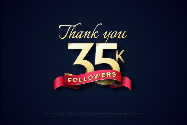 35k follower con numeri avvolti nel nastro.