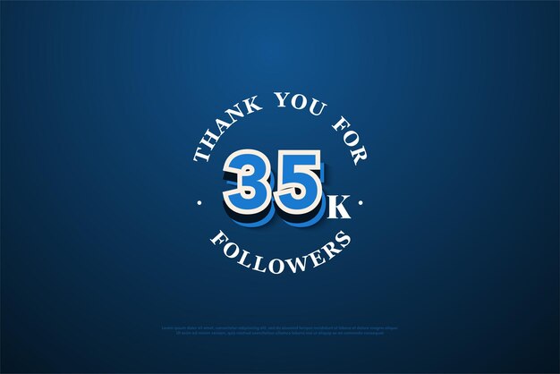 35k followers with sayings circling the number.