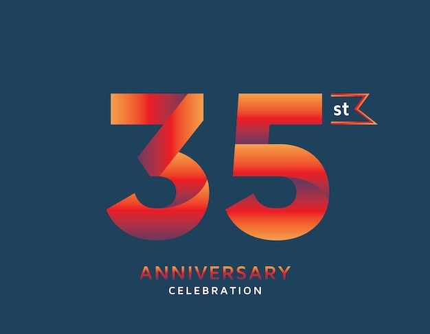 35st anniversary colorful